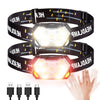 Lampada Frontale LED 9 Luci Potente – Ricaricabile USB con Sensore di Movimento