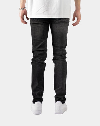 Jeans Neri Strappati™ | Stile Slim Fit con Dettagli Lucidi