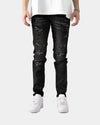 Jeans Neri Strappati™ | Stile Slim Fit con Dettagli Lucidi