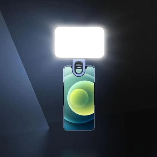 Luce Selfie Portatile Mini Ricaricabile 3 Modalità di Luminosità Regolabili, Clip-On per Telefono, Trucco e Computer