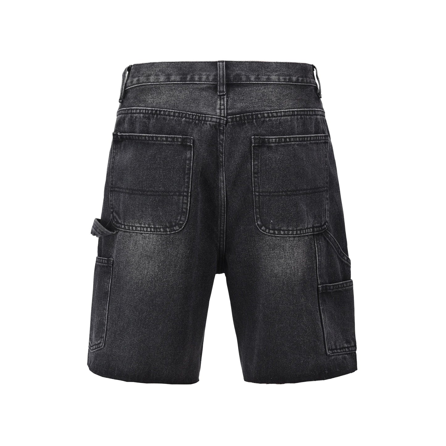Bermuda in Denim Nero™ | Effetto Sfumato e Stile Cargo