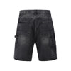 Bermuda in Denim Nero | Effetto Sfumato e Stile Cargo
