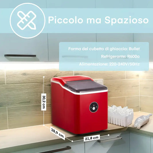  Macchina per Ghiaccio 9 Cubetti in 6 8 Minuti  120 W