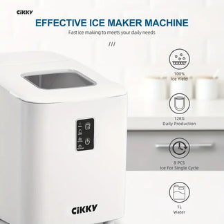 Macchina per Ghiaccio Portatile Cikky  26.5 Libbre 24 Ore