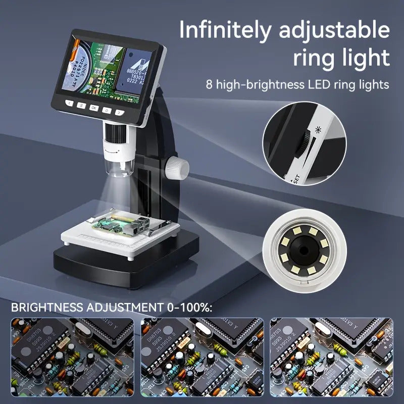 Microscopio digitale 1000X con 8 LED