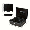Mini Cassaforte Portatile in Metallo Nero con Chiave  25x20x8.8 cm MigliorPrezzi.com