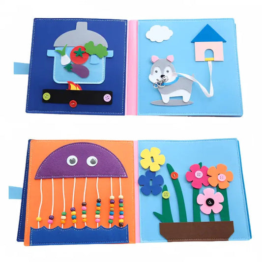 Libro in Feltro per Bambini 1-6 Anni | Gioco Educativo