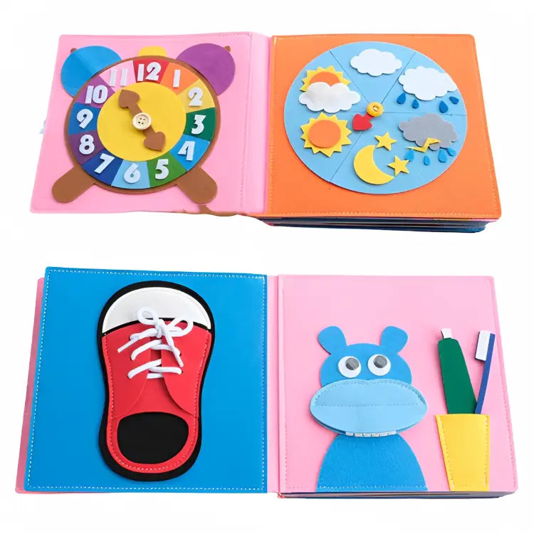 Libro in Feltro per Bambini 1-6 Anni | Gioco Educativo