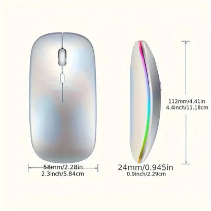 Ultra thin rechargeable wireless mouse with Dual Mode LED backlighting
