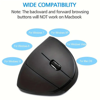 Mouse Wireless Verticale Ergonomico per Videogiochi con USB per PC e Laptop