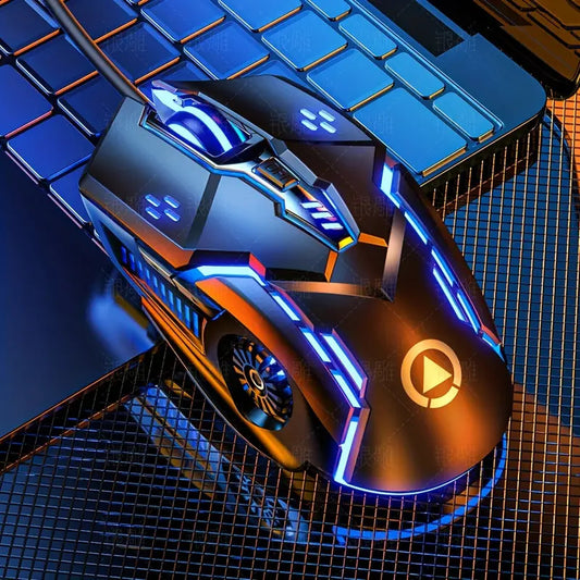 Mouse da Gioco Meccanico Cablato Universale Silenzioso per PC e Notebook