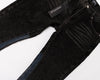 Flared Denim | Jeans Flare Nero con Inserti Blu