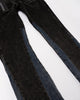Flared Denim | Jeans Flare Nero con Inserti Blu