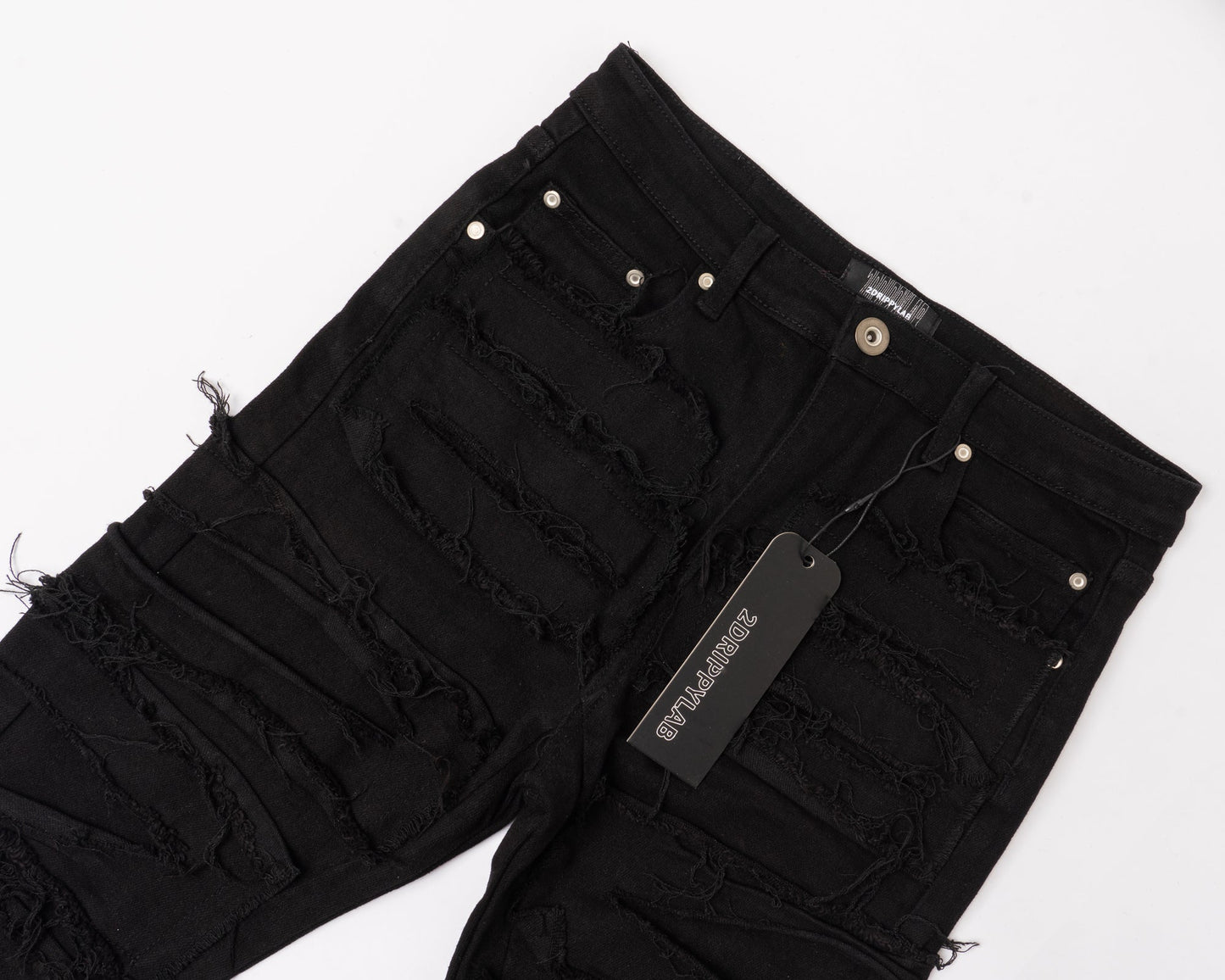 Denim Nero Special Edition™ | Effetto Strappato Integrale