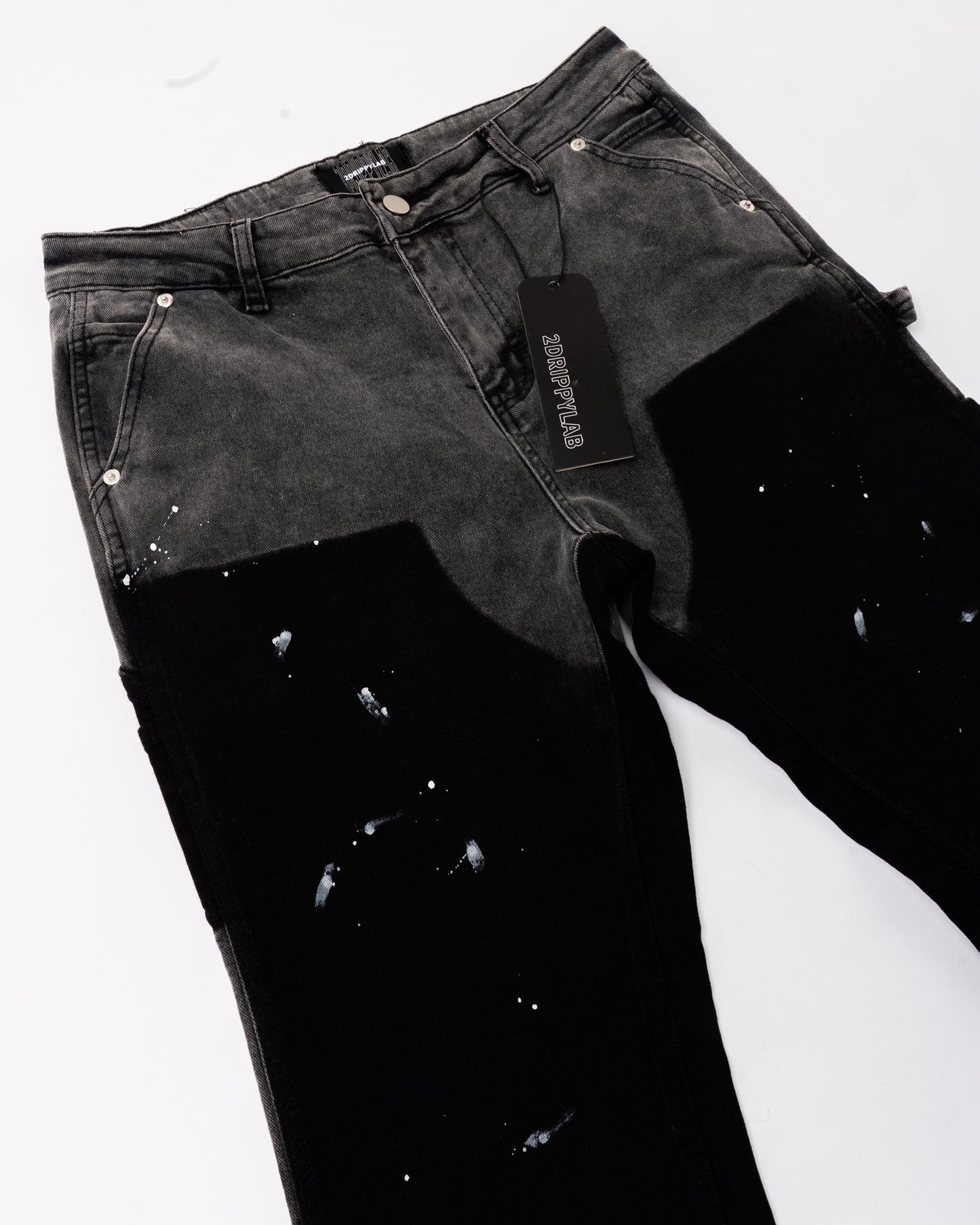 Flared Denim™ | Jeans Flare Nero-Grigio