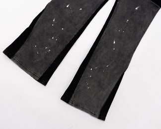 Flared Denim™ | Jeans Flare Nero-Grigio