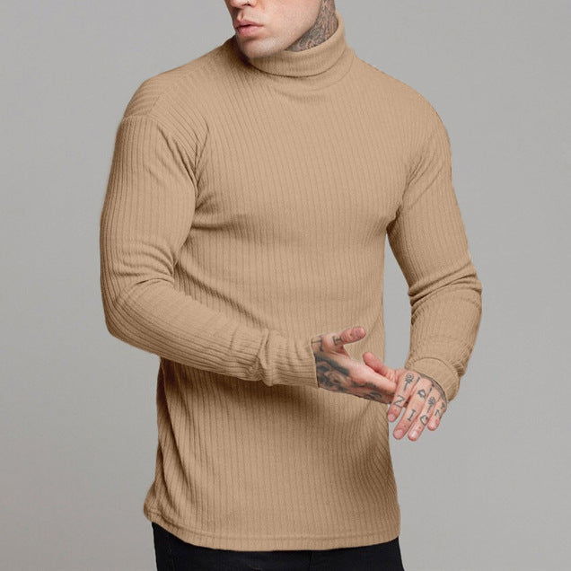 Dolcevita Uomo| Collo Alto a Costine con Vestibilità Aderente