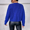 Maglione Donna | Girocollo a Trecce e Polsini a Coste