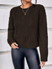 Maglione Donna | Girocollo a Trecce e Polsini a Coste