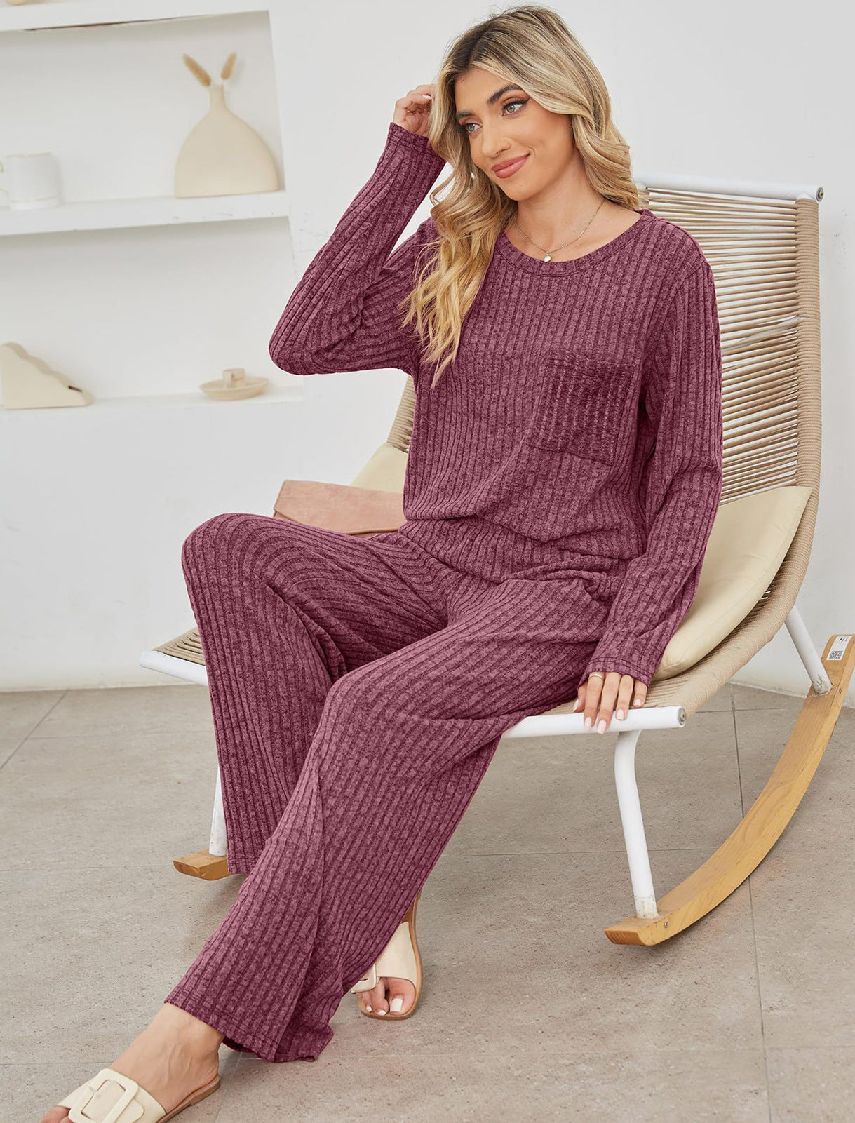 Tuta da Casa Donna | Outfit Comodo in Maglia a Coste