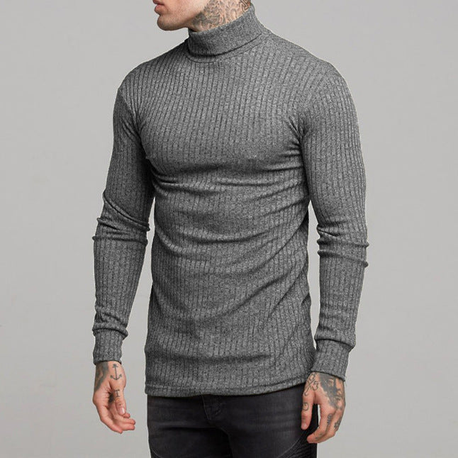 Dolcevita Uomo| Collo Alto a Costine con Vestibilità Aderente