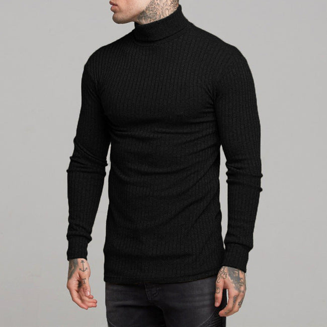 Dolcevita Uomo| Collo Alto a Costine con Vestibilità Aderente