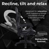 Sedia da Ufficio e Gaming Reclinabile con Supporto Ergonomico e Poggiapiedi