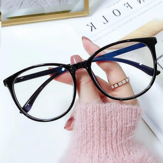 Occhiali Trasparenti Anti-Luce Blu, Montatura Rotonda per Uomo e Donna, Lenti Ottiche