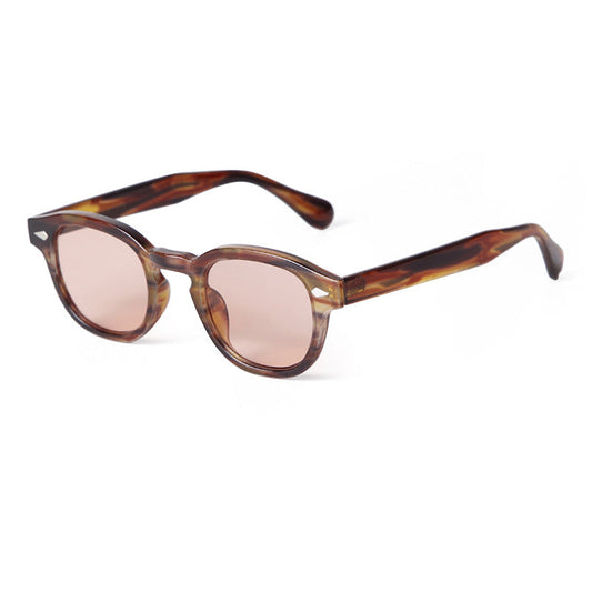 <tc>Unisex Round Lens Sunglasses™ | With Elegant Leather Pouch</tc>