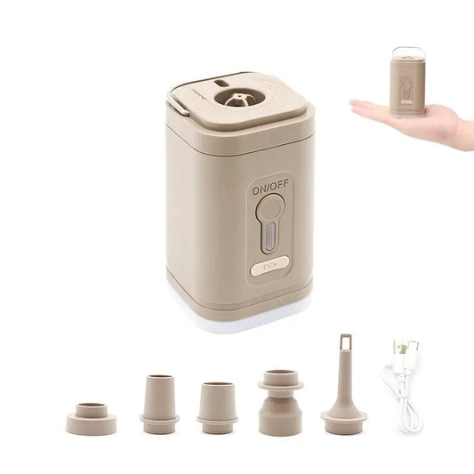 Pompa Elettrica ad Aria Portatile Wireless Compressore Gonfiatore Sgonfiatore per Cuscini Gonfiabili, Letti, Barche, Anelli da Nuoto