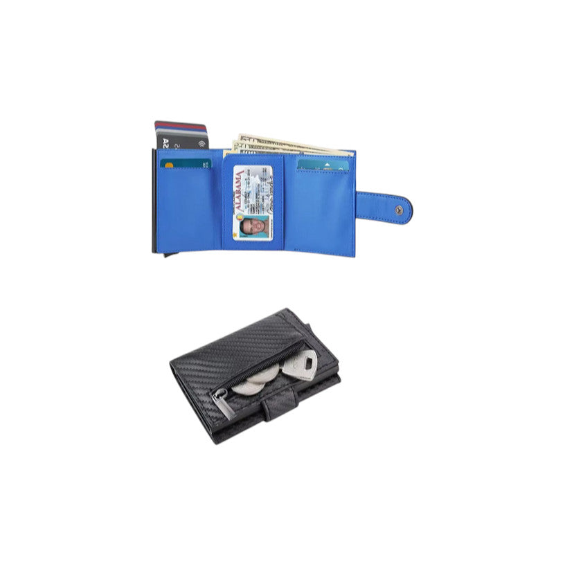 Card holder wallet - Safe button closure ™