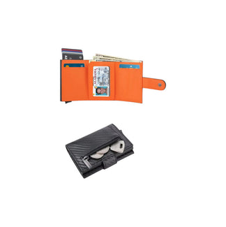 Card holder wallet - Safe button closure ™