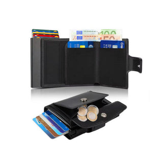 Card holder wallet - Safe button closure ™