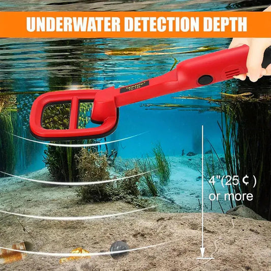 Portable metal detector with LED torch