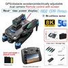 S159 GPS Drone 8K Dual Camera, 5G WiFi FPV, Obstacle Avoidance, Screen Remote, 360° Flight, Memory Card, Battery Display MigliorPrezzi.com