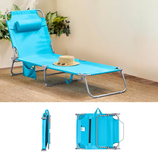 Lettino Mare Pieghevole™ | Comfort Regolabile e Borsa Integrata