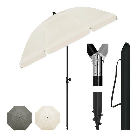 <tc>Tiltable Sun Umbrella™ | With Screw Anchor &amp; Extendable Pole</tc>