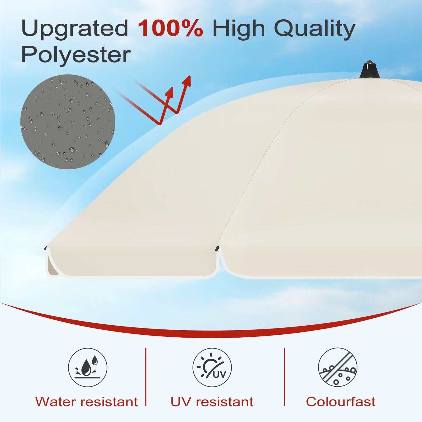 <tc>Tiltable Sun Umbrella™ | With Screw Anchor &amp; Extendable Pole</tc>