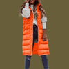 Gilet Lungo Donna | Piumino Imbottito con Cappuccio