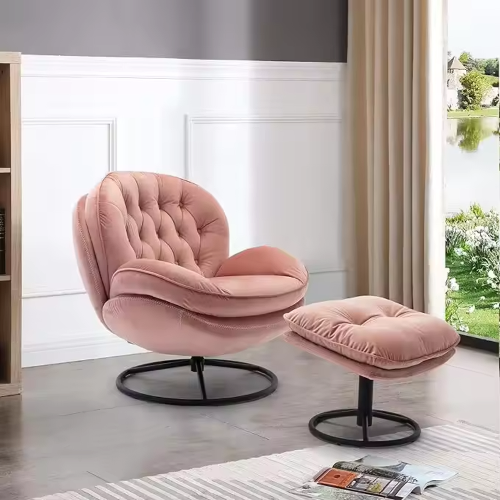 <tc>Recliner Lounge Chair™ | 360° Swivel and Included Footrest</tc>