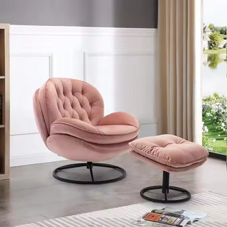 <tc>Recliner Lounge Chair™ | 360° Swivel and Included Footrest</tc>