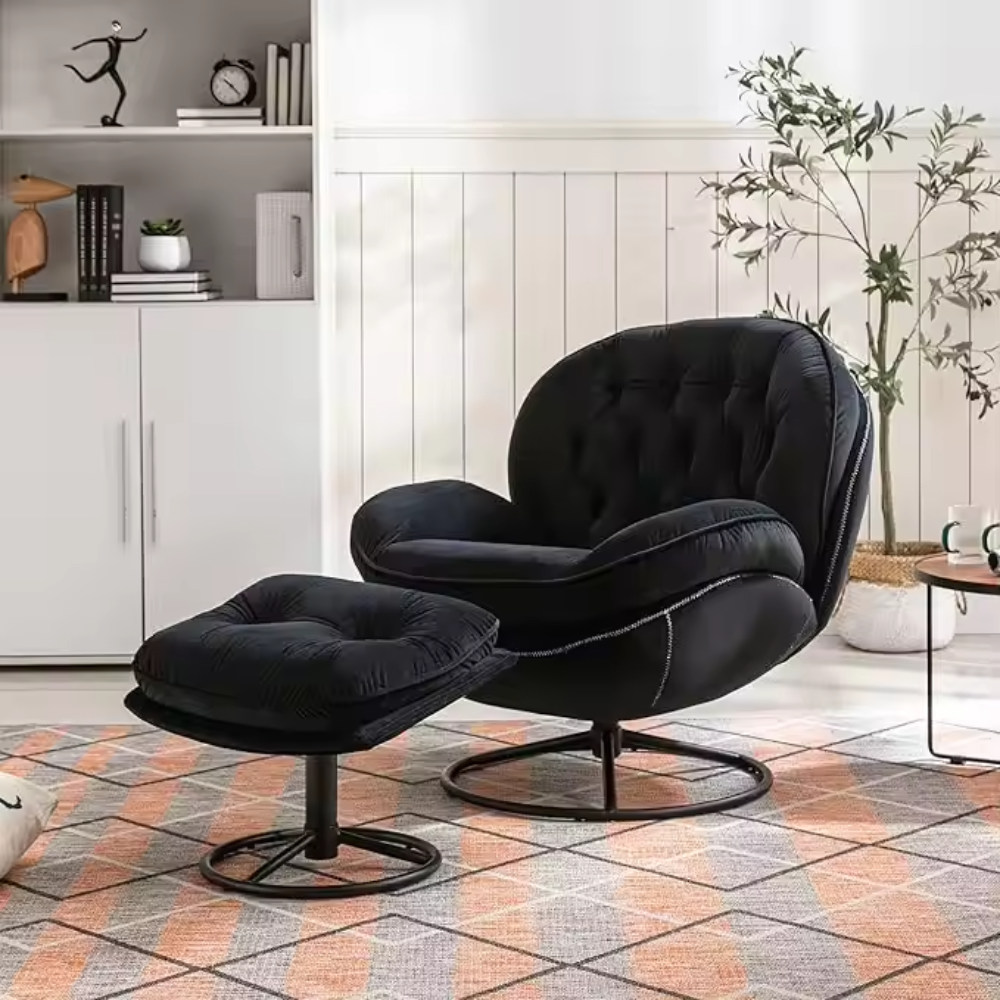<tc>Recliner Lounge Chair™ | 360° Swivel and Included Footrest</tc>
