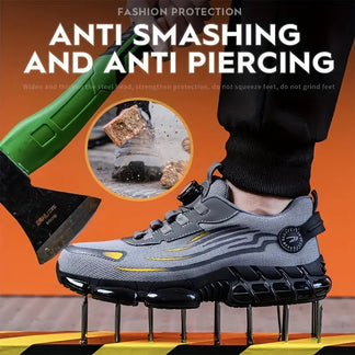 Unisex accident prevention shoes with indestructible work sneakers steel tip