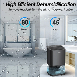 Silent portable dehumidifier for home and office