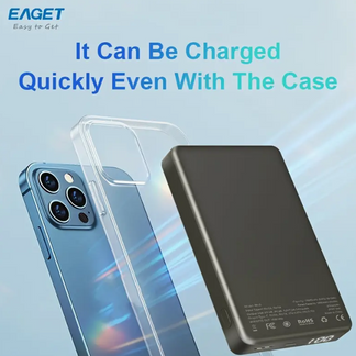 Magnetic portable charger with fast charging