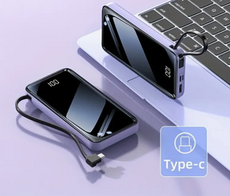 Powerbank portatile multi porta con ricarica veloce