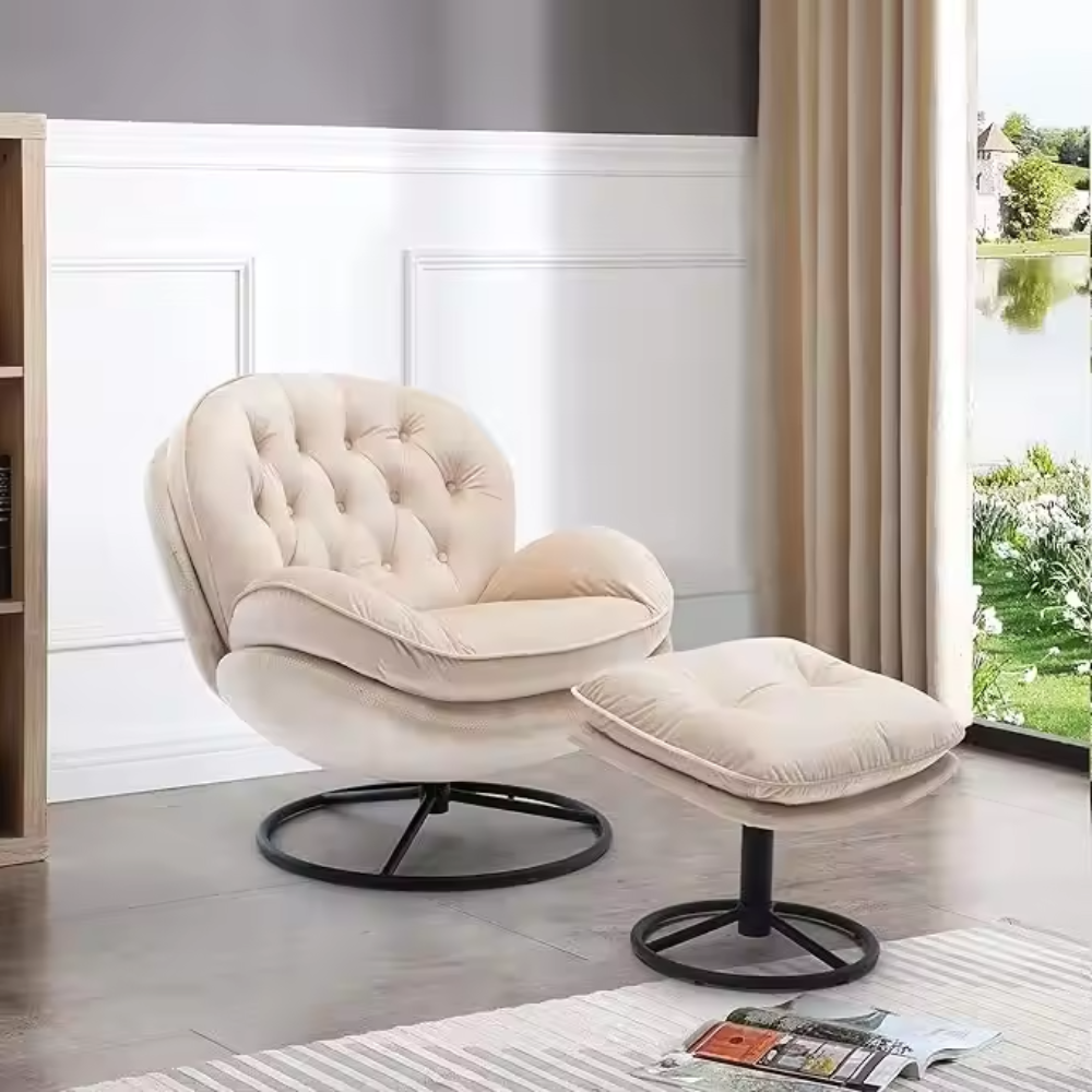 <tc>Recliner Lounge Chair™ | 360° Swivel and Included Footrest</tc>