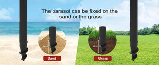 <tc>Tiltable Sun Umbrella™ | With Screw Anchor &amp; Extendable Pole</tc>