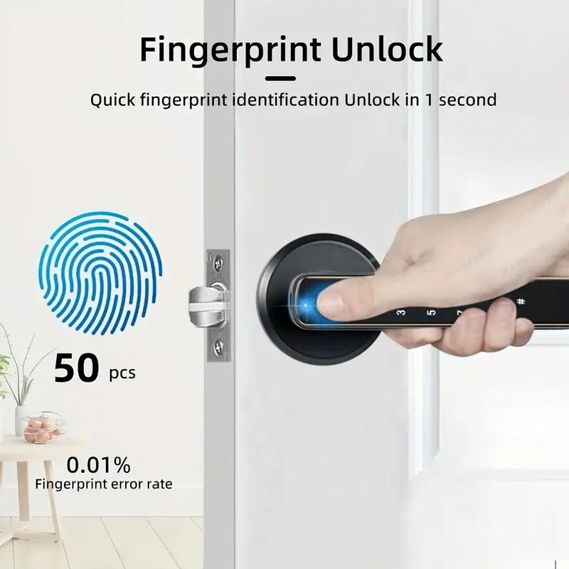 Intelligent Tuya 4 in 1 handle with fingerprint handle