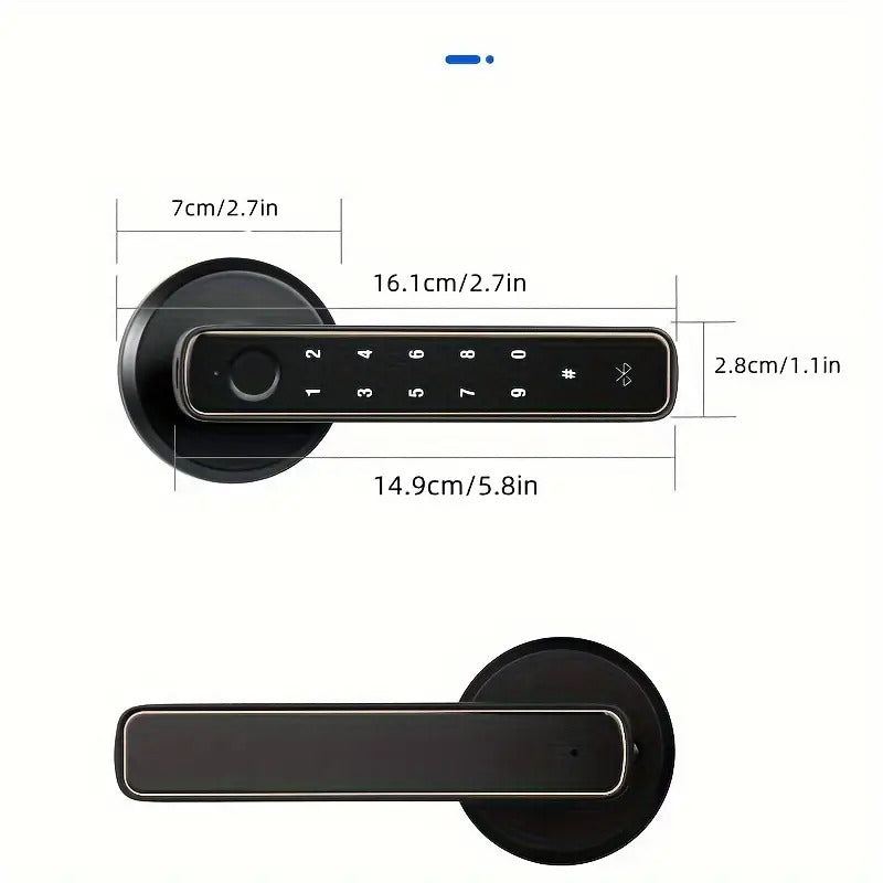 Intelligent Tuya 4 in 1 handle with fingerprint handle
